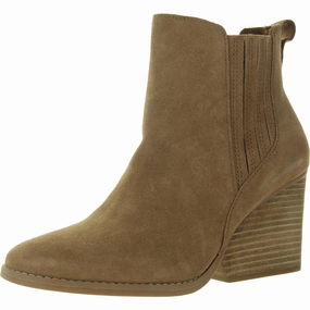 NOA Womens Stretch Leather Wedge Boots Dust Guard Casual Comfort