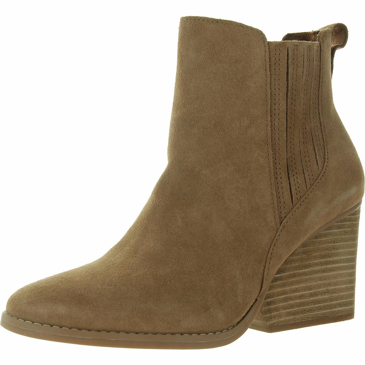 NOA Womens Stretch Leather Wedge Boots Dust Guard Casual Comfort