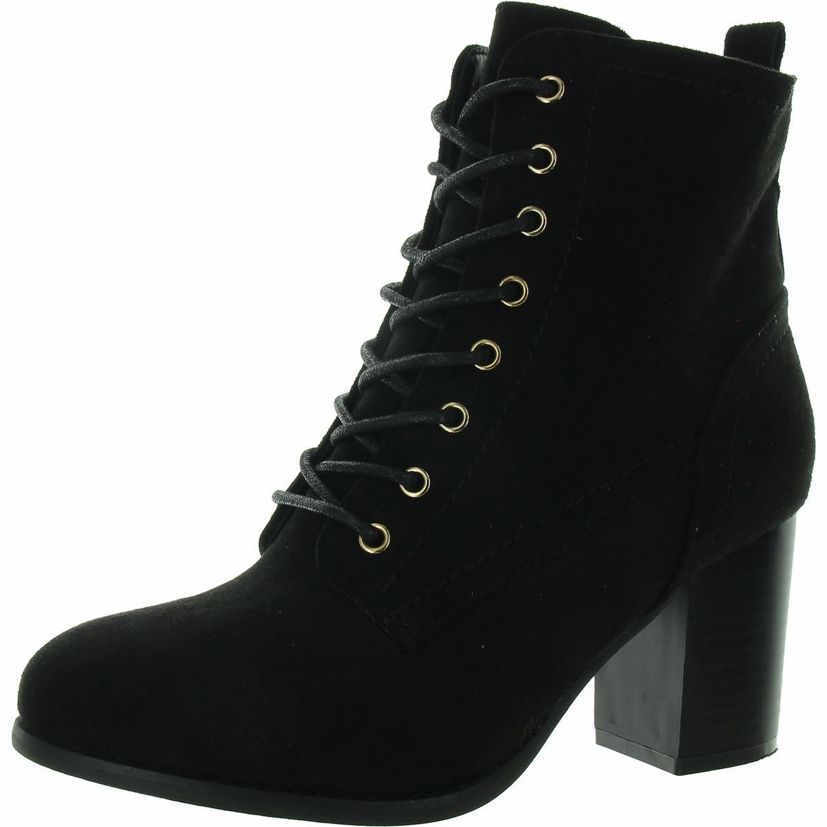 WD Baylor Womens Heeled Zipper Ankle Boots Dual Lined