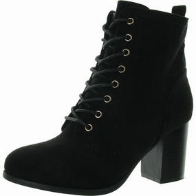 WD Baylor Womens Heeled Zipper Ankle Boots Dual Lined