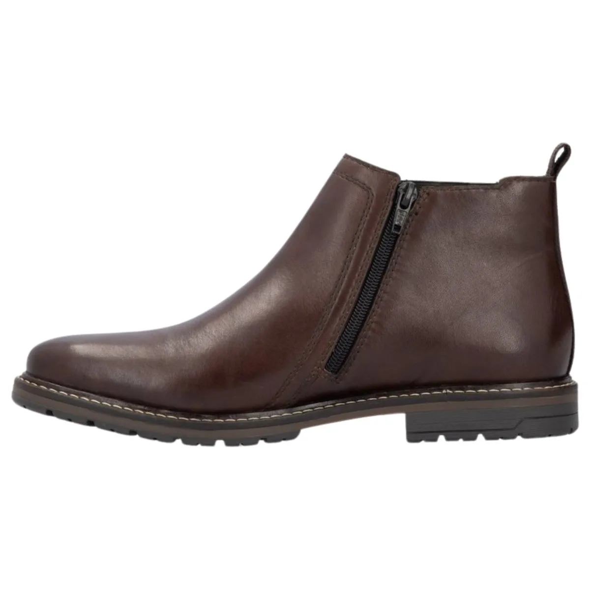 Rieker Men's 13757-25 Chelsea Nougat Brown Leather Waterproof City Walking