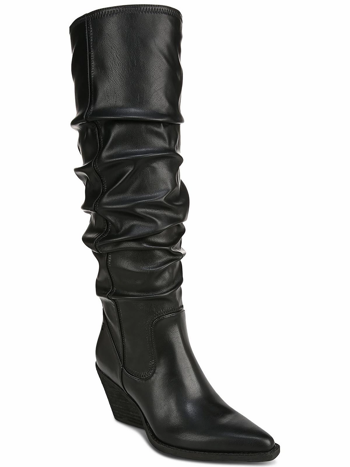 Winter Trek Riau Womens Faux Leather Wide Calf Knee-High Boots