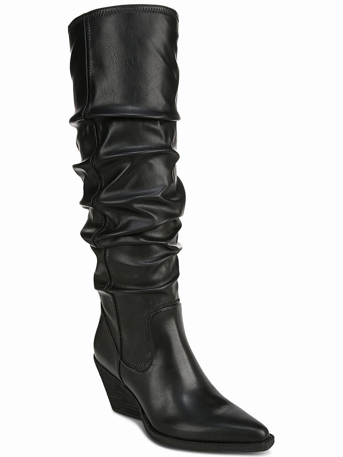 Rugged Terrain Riau Womens Faux Leather Wide Calf Knee-High Boots