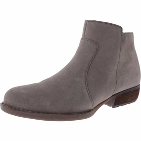 Rani Womens Suede Block Heel Ankle Boots Wedge Sole Protective Layer
