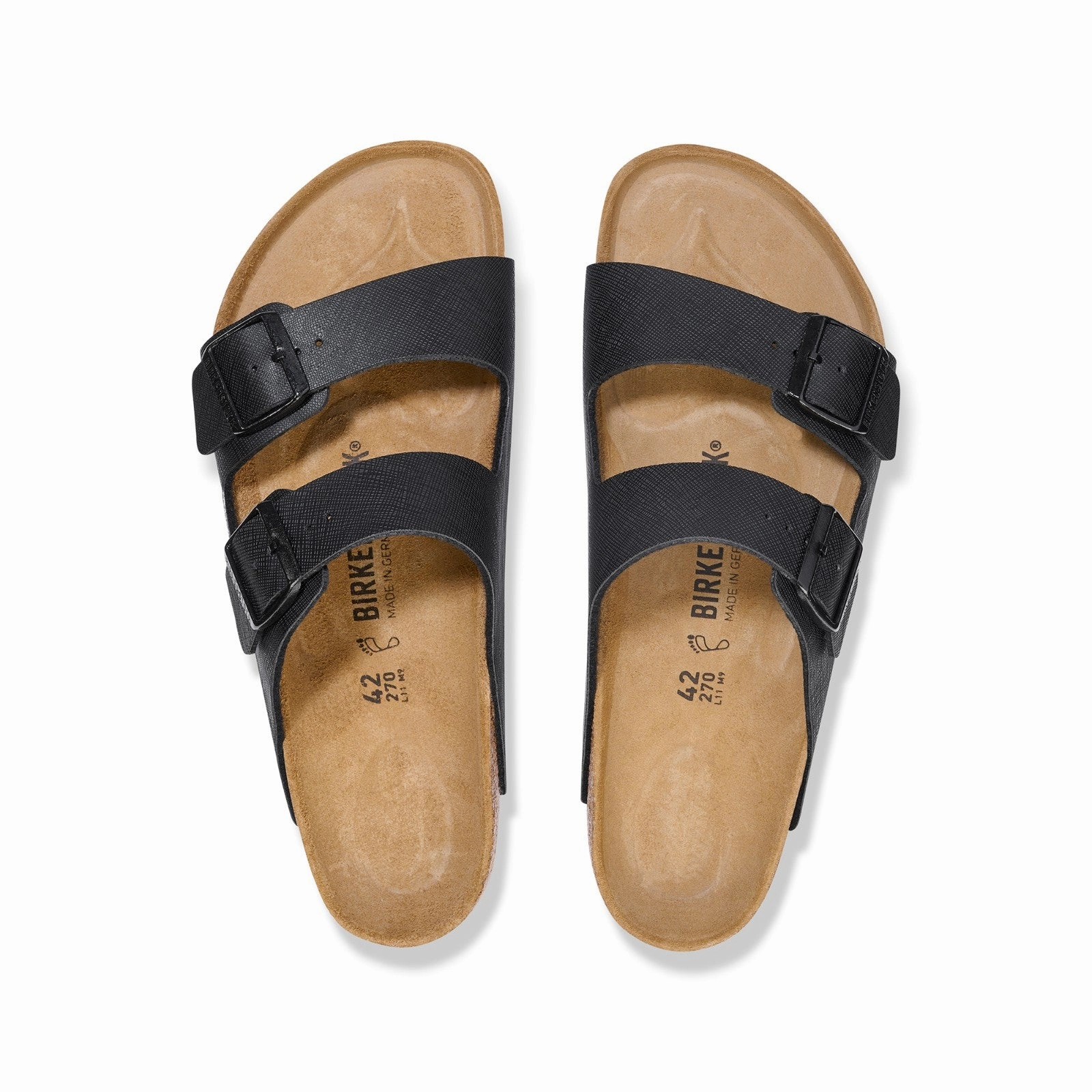 Quick Action Birkenstock Arizona Birko-Flor (Black) Men's Sandals 1026437 1026437