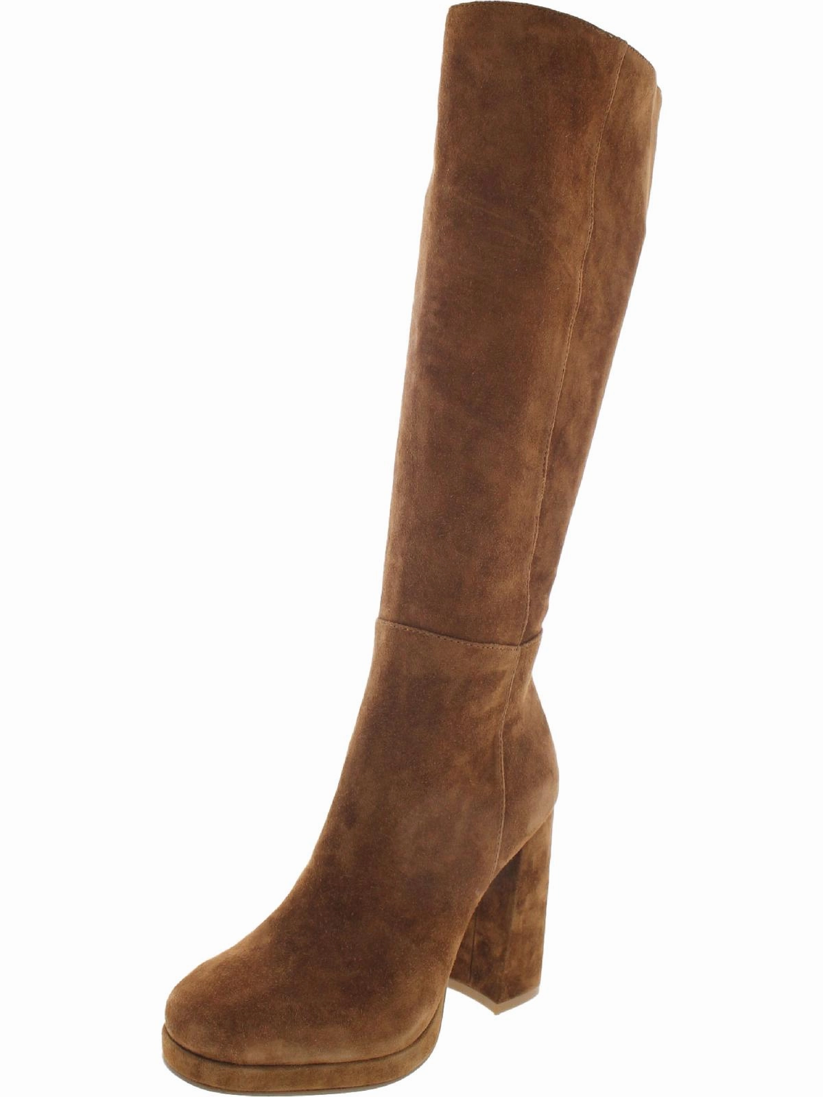 Marcello Womens Suede Mid-Calf Boots Clean Lines Weekend Ready