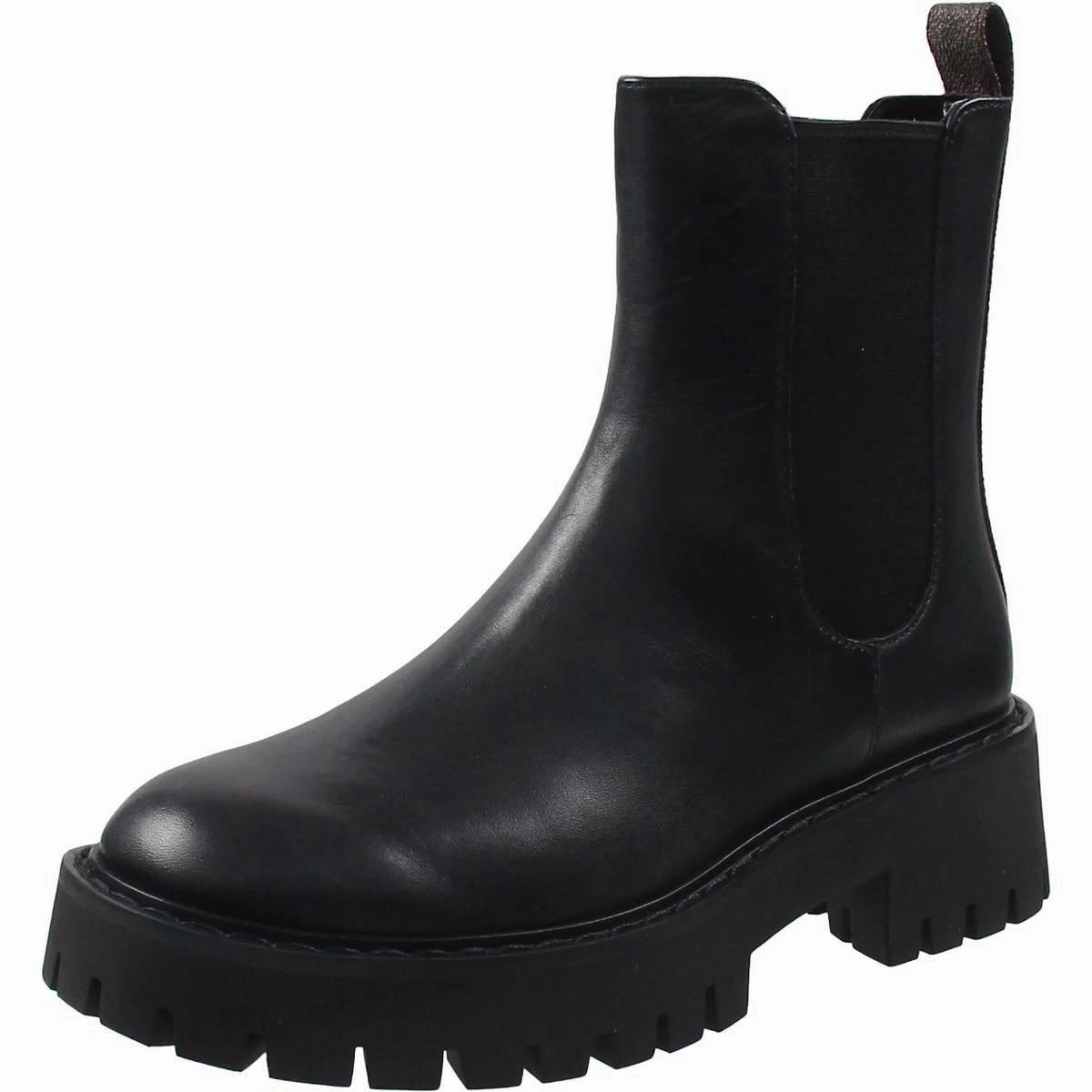 Soft Touch Shock Absorbing Rough Terrain Womens Colorblock Leather Booties