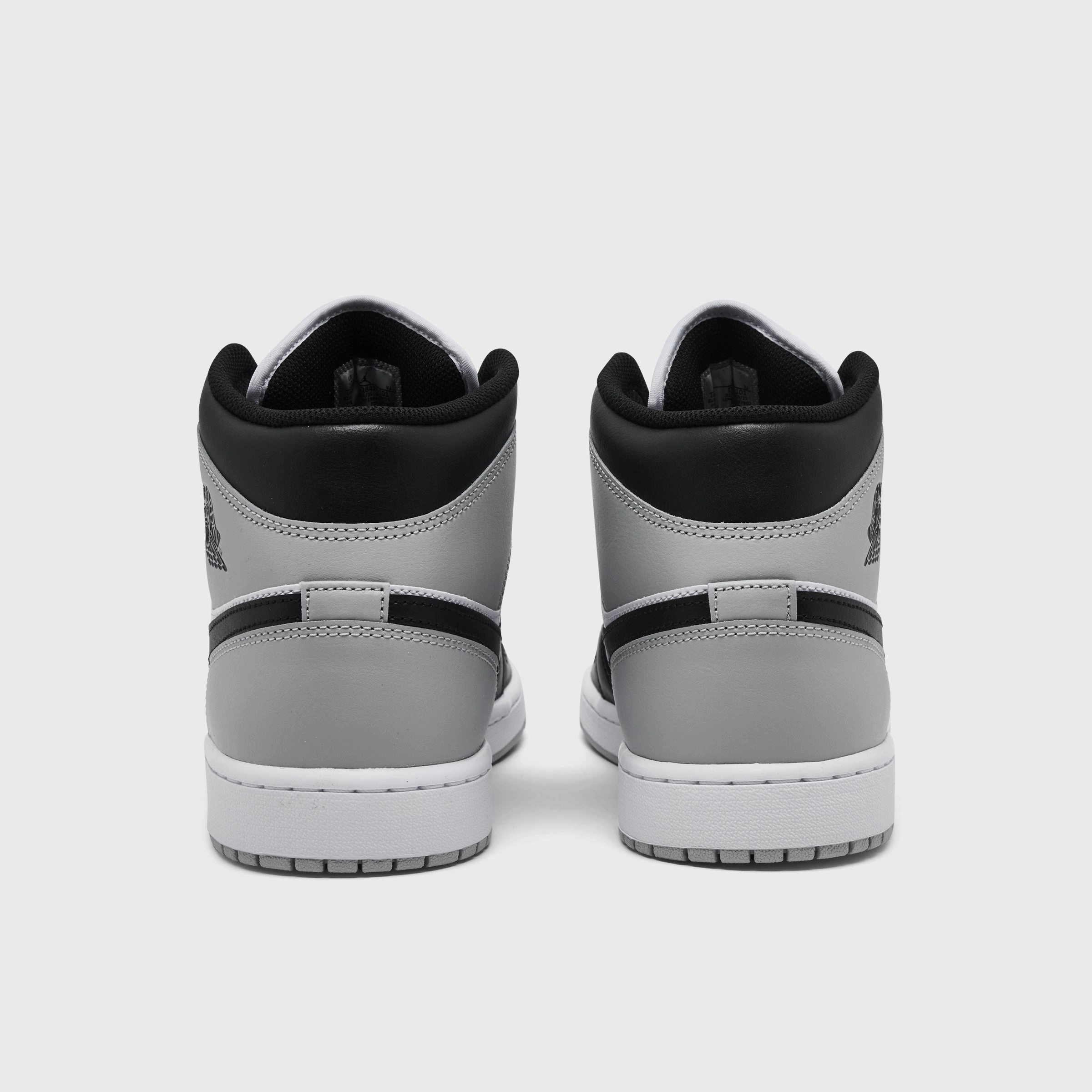 Jordan 1 Mid White / Black - Light Smoke Grey Total Balance