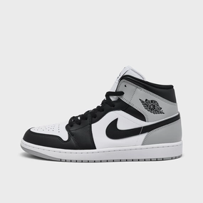 Jordan 1 Mid White / Black - Light Smoke Grey breathable insole Jump Lock Support