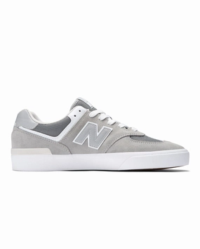 New Balance Numeric 574 WIDE - Grey / White Heel Crash Pads Lightweight Synthetic