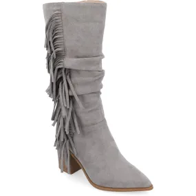 MemoryFoam Flexible Frame Weekend Wanderer HARTLY Womens Faux Suede Pointed Toe Mid-Calf Boots
