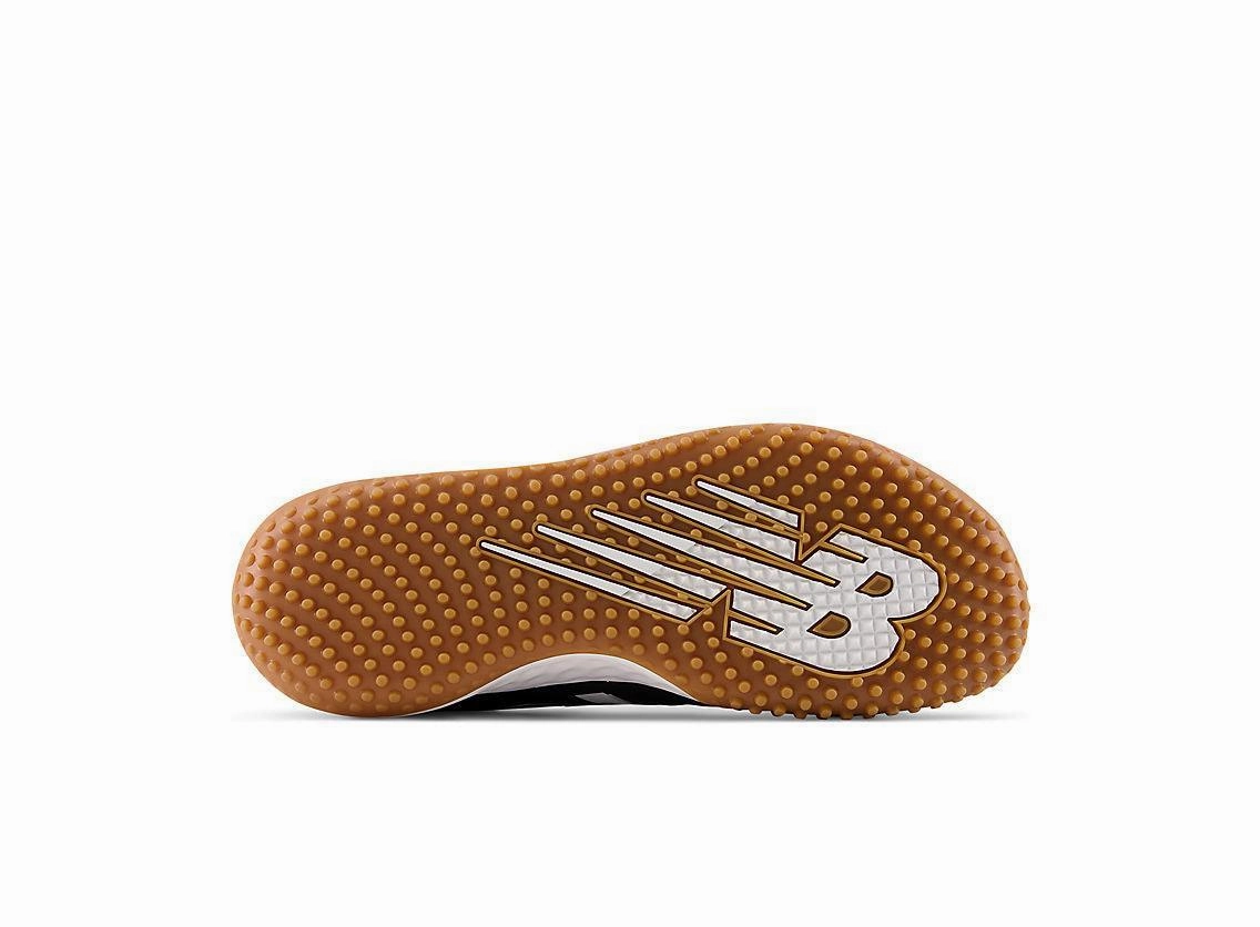 stylish aesthetics shoes running in open - air stadiums shoes New Balance Men's Fresh Foam 3000 V6 Turf Baseball Shoes - Black with White & Gum Rubber - T3000BK6