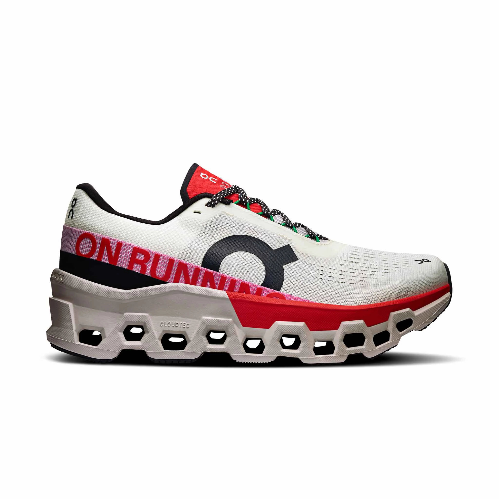 Interval training footwear On | Women's Cloudmonster 2 Running Shoes - Ivory/Red