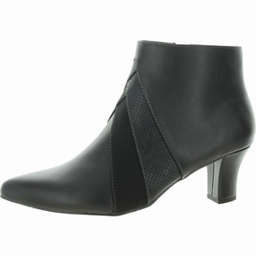 reinforced sole Falcon Womens Zip Up Pointed Toe Booties