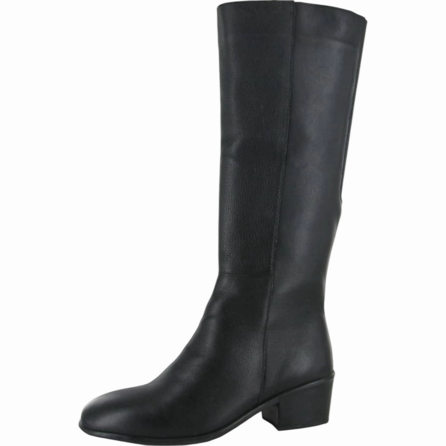 Korean Trend City Wear Women's Gift Calf Boots In Soft Black Leather
