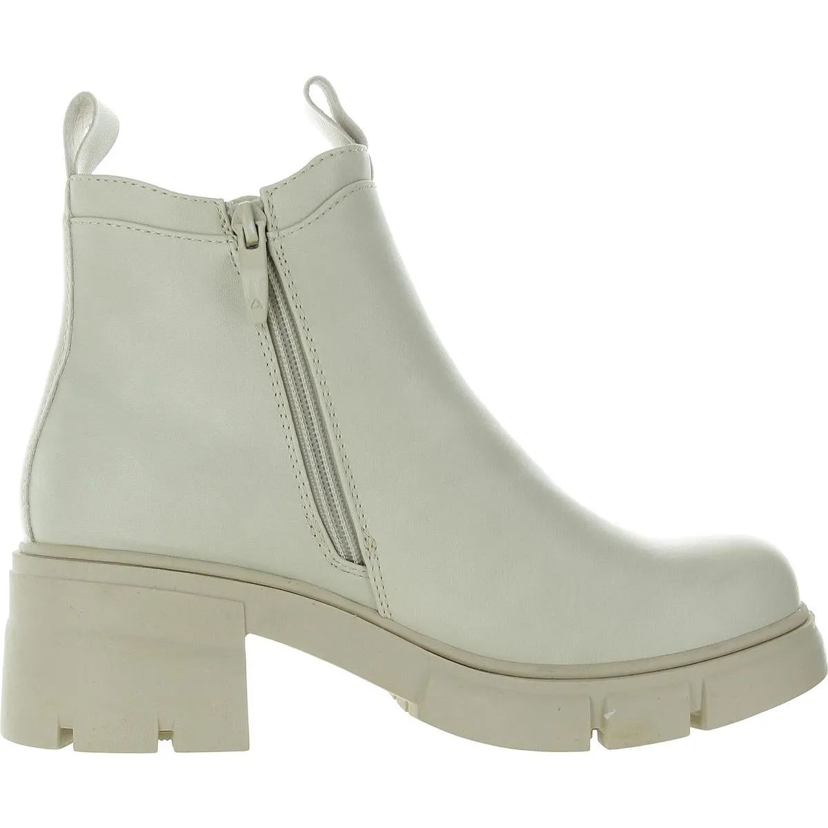 William Womens Laser Cut Faux Leather Chelsea Boots Steel Cap