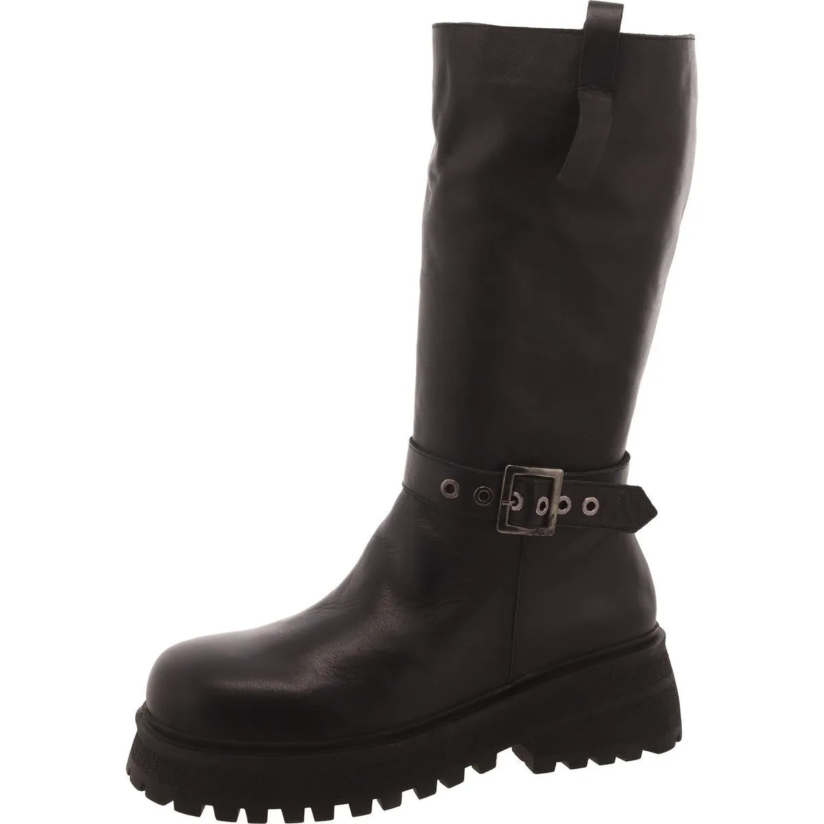 Comfortable Arch Support Willow Womens Leather Solid Knee-High Boots