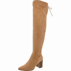 Thermal Core All Day Wear Womens Zipper Faux Suede Knee-High Boots