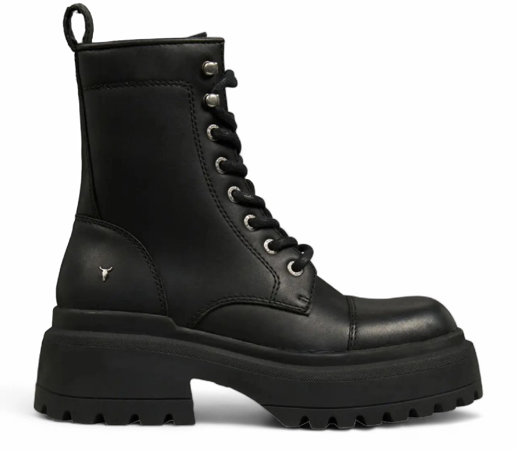 Windsorsmith Leather Chunky Combat Boots - Destroy Flexibility Design