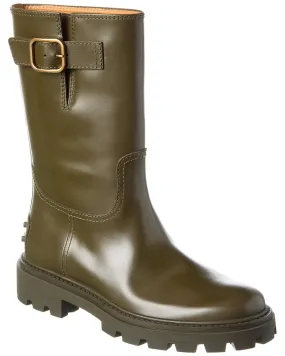 Cold Climate Elastic Cuff TOD??s Leather Boot