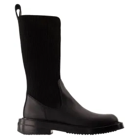 Detroit Sock Boots - Alexander Wang - Leather - Black Padded Interior Urban Traveler