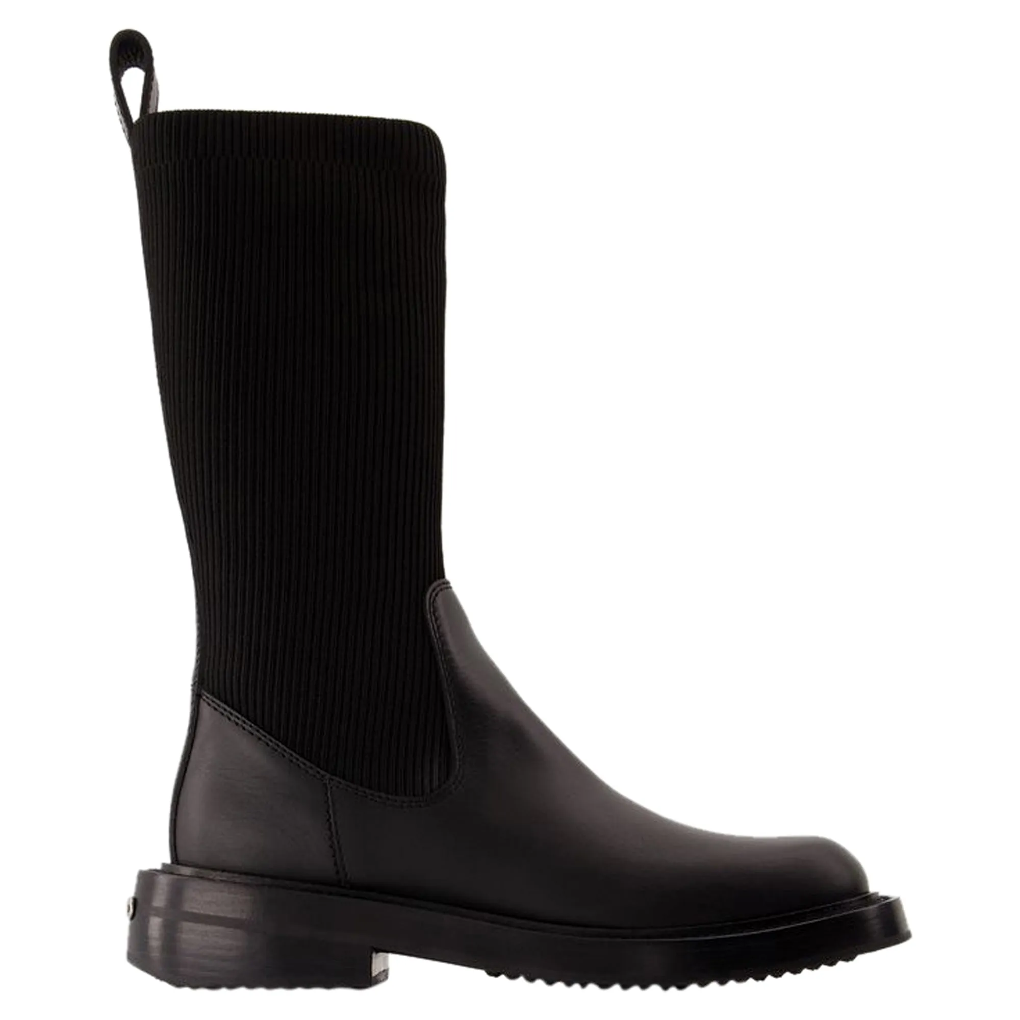 Outdoor Mission Comfortable Step Detroit Sock Boots - Alexander Wang - Leather - Black
