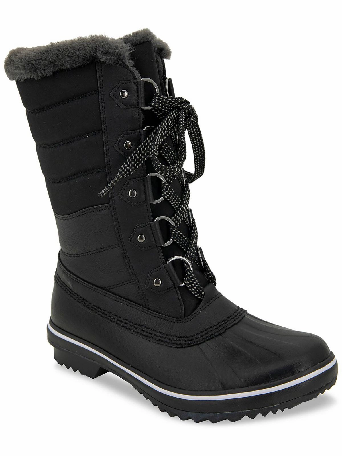 Eco Material Cold Climate packable Siberia  Womens Cold Weather Leather Winter & Snow Boots