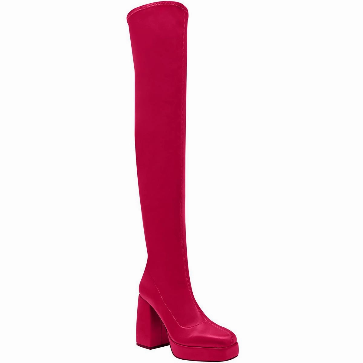 THE UPLIFT OTK Womens Faux Leather Platform Over-The-Knee Boots Daily Movement High Traction Weather Resistant User