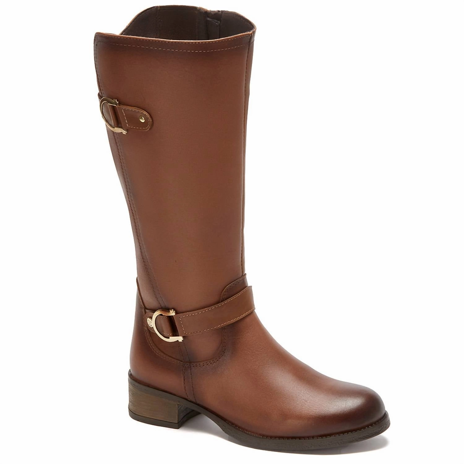 Women's Riding Boots With Metal Ornaments In Honey Urban Adventure