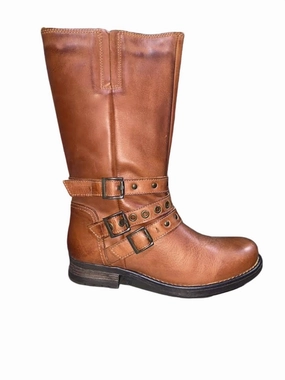 Women's Alisha Knee High Boots In Rich Brown Rough Trail
