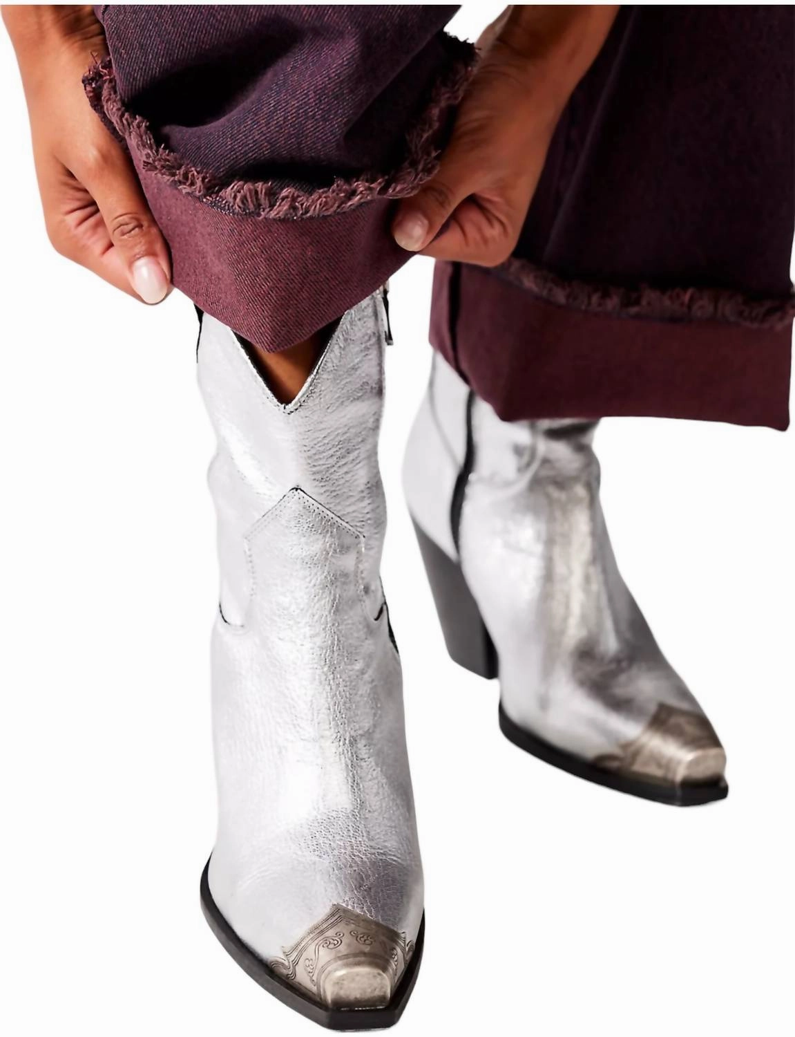 Women's Brayden Boots In Silver Sleek Comfort Quiet Sole