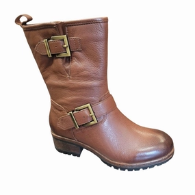 Women's Camilla Boots In Cuoio Pebble Nappa Weekend Trip Active Lifestyle