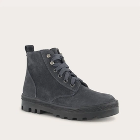 Party time Quick Drying Hiking Trails Women's Canoe Tie Boots - Medium In Charcoal Suede
