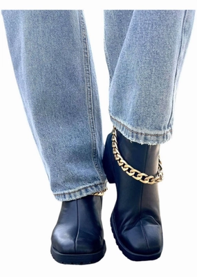 All Weather Functional Minimalist Women's Chained To You Boots In Black