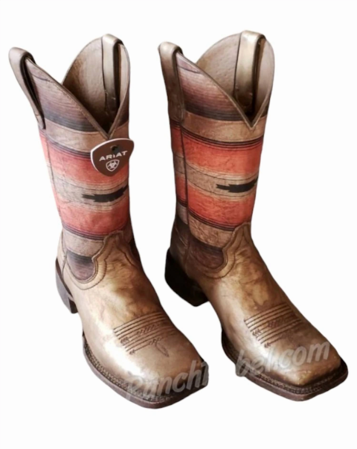Outdoor Ready Lift Up Women's Circuit Savanna Boot In Distressed Gold & Rust Saddle Blanket