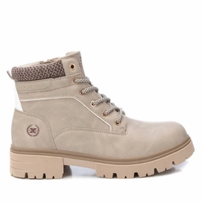 Women's Combat Booties In Beige Classic Fit