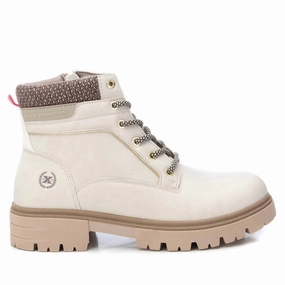 Easy to Wear Buckle Shine Women's Combat Booties In Ice