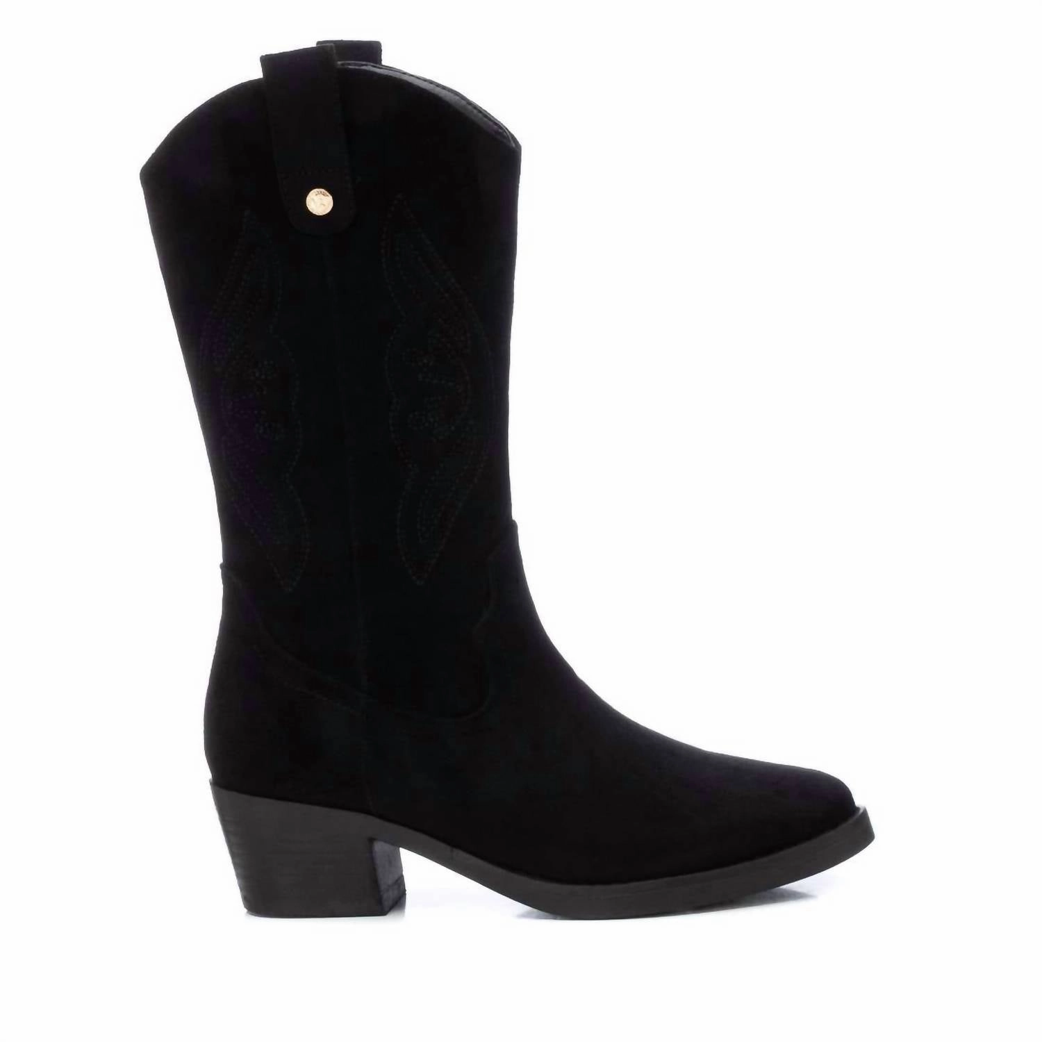 Women's Cowboy Boots In Black High Traction Morning Walk