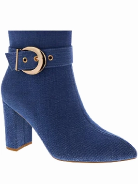 Women's Denim Boots In Blue Stylish Look Heavy-Duty Build