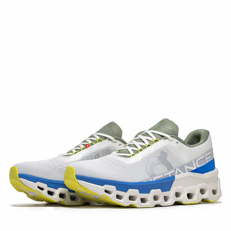 Women's DISTANCE x On Cloudmonster 2 - White/Lapis lightweight breathable shoes