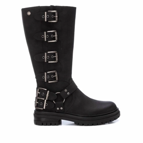 Women's Faux Leather Boots In Black Durable Shell Comfort Seeker Tread Pattern