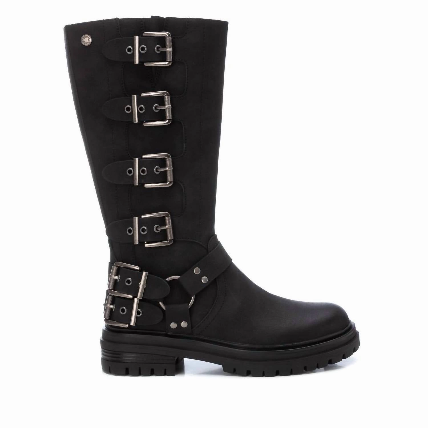 Women's Faux Leather Boots In Black Luxury Edge Soft Step