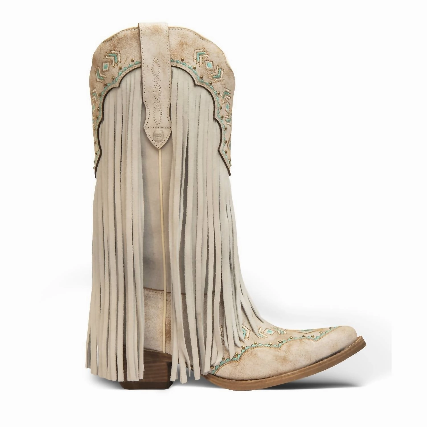 Open Toe Odor Resistant Women's Franny Leather Cowgirl Boots In White