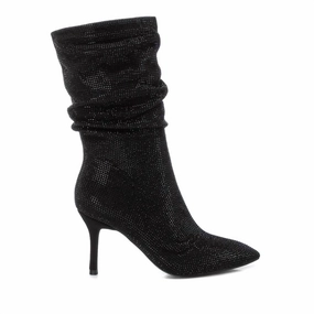 Women's Heeled Boots In Black Insulated Weather Resistant User
