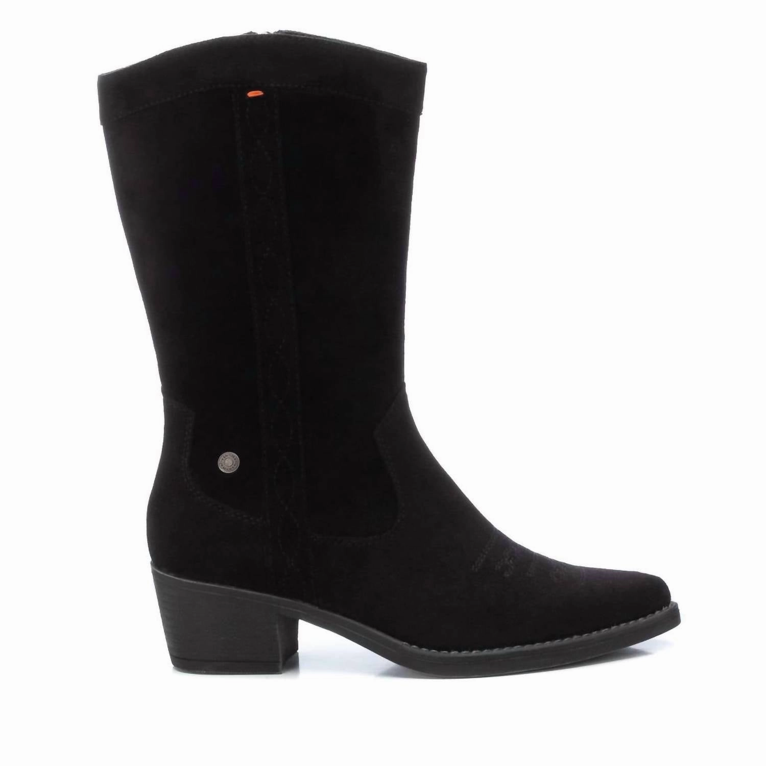 Women's Italian Western Boots In Black Warm and Cozy Outdoor Utility