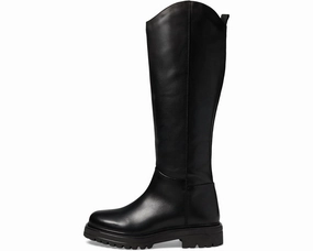 Women's Jane Motorcylce Boots In Black Cushioned Step Rough Terrain