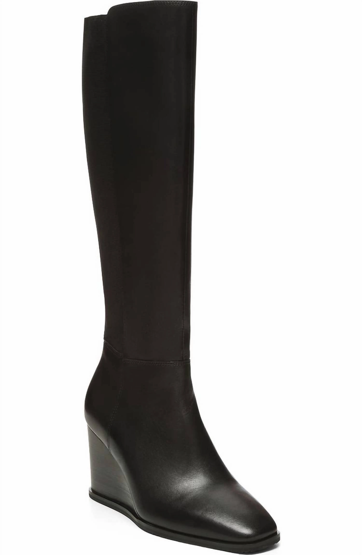 Women's Jessica Wedge Boots In Black Anti-Skid