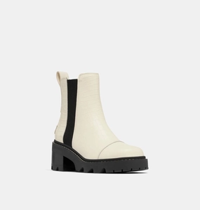 Women's Joan Now Chelsea Boots In Chalk / Black Comfortable Support Comfortable Padding