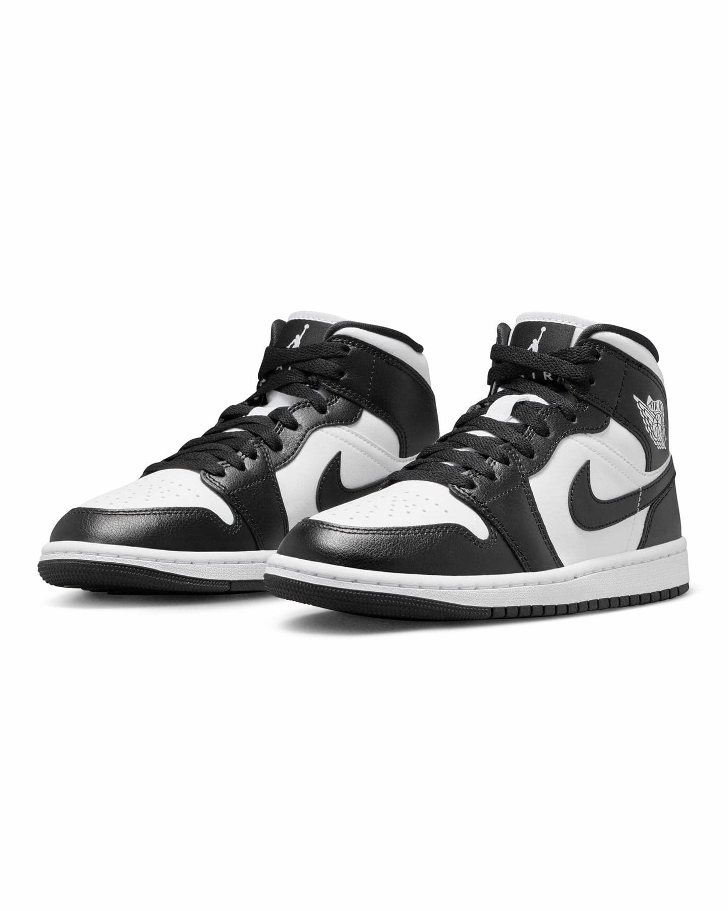 Women's Jordan 1 Mid - White / Black - White Seamless Design Speed Step