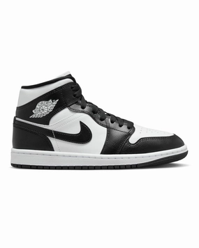 Women's Jordan 1 Mid - White / Black - White Crisp Look Basketball Ready